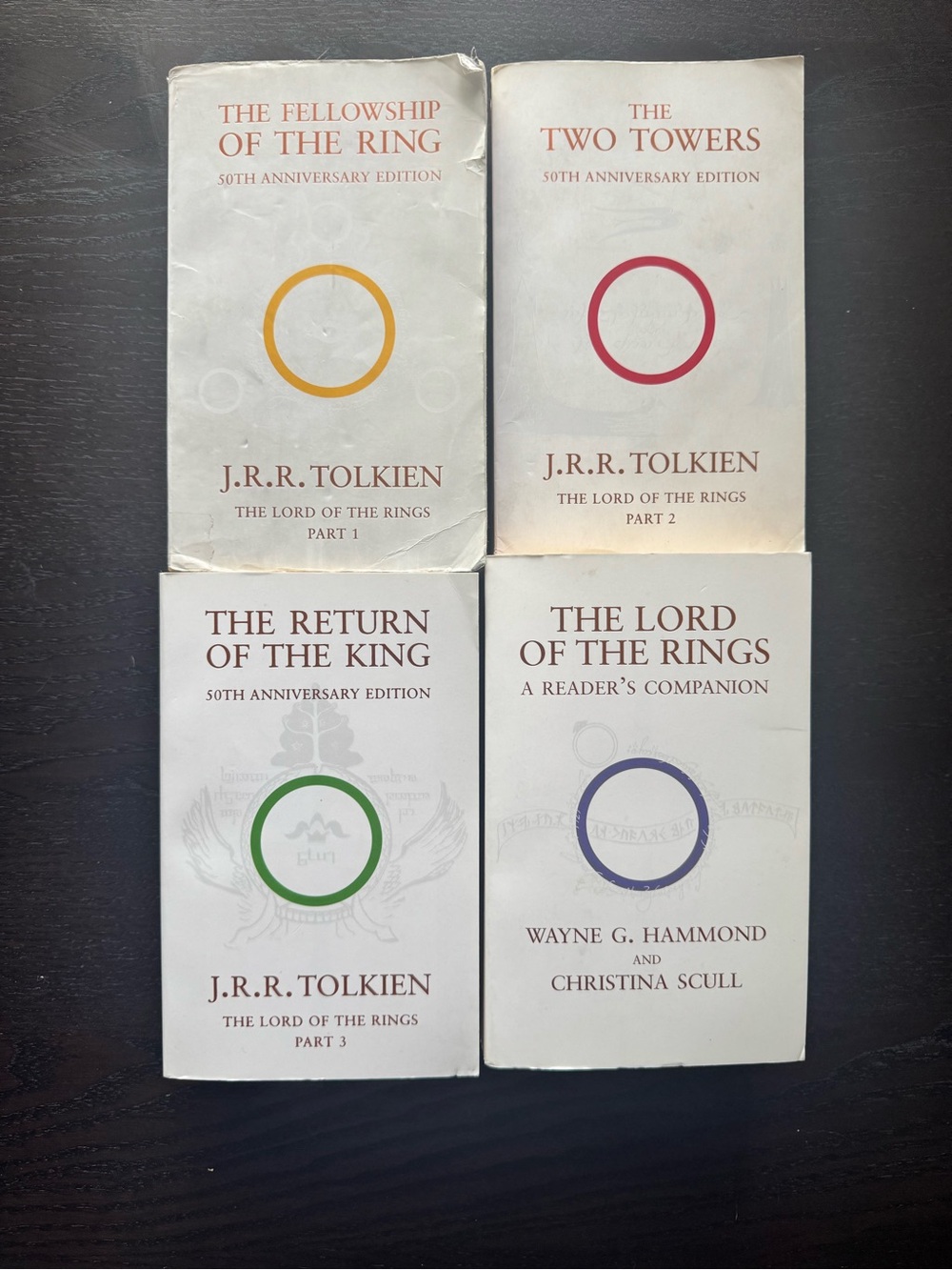 J.R.R. Tolkien Lord of the Rings 50th Anniversary Paperback Set with Companion